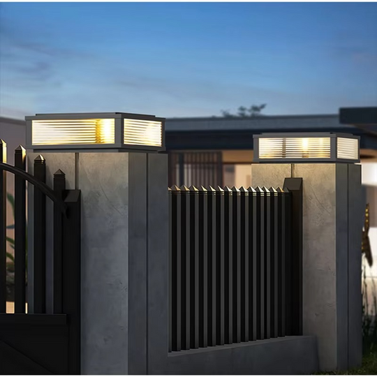 Outdoor Lamp - Dual-Power LED - Solar and Electric Lighting